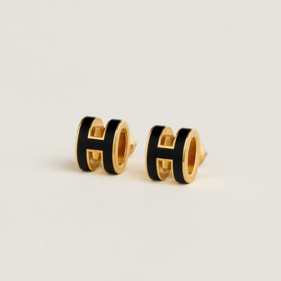 Habascule single earring - Black | Hermès Mainland China